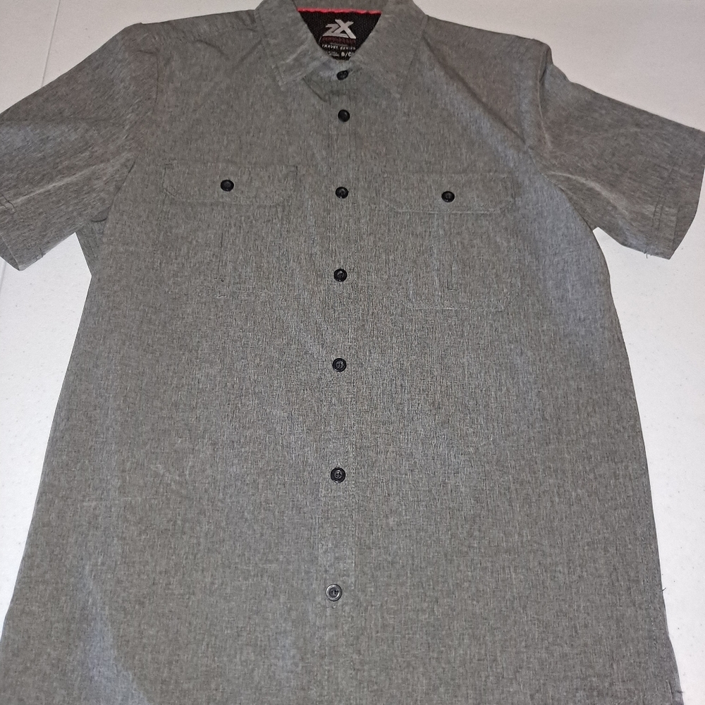 Zeroxposur travel series Heather slate shirt
